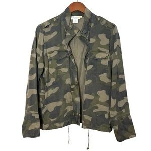 C&C California camouflage full zip high neck jacket